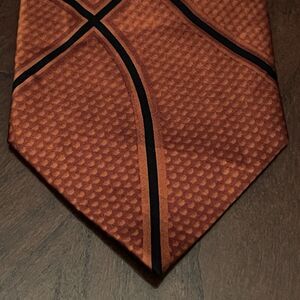 Ringmasters Hand Made 100% Silk Men’s Neck Tie Basketball Print